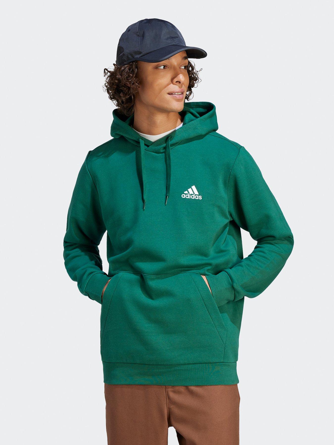 adidas Sportswear Essentials Fleece 3-Stripes Logo Hoodie - Black/White