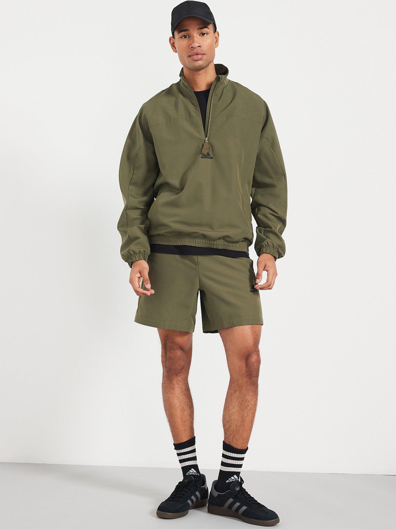 Mens 1 Z Zip And Shorts Set Green