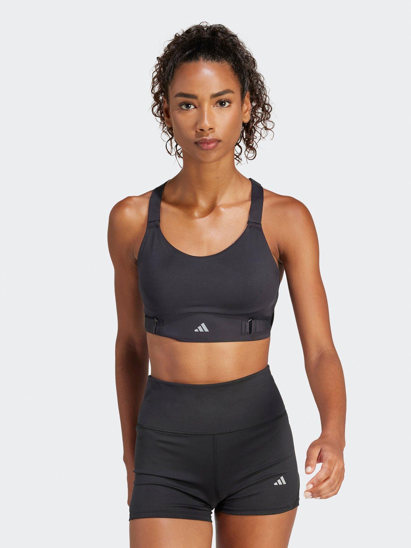 undefined Womens Running High Support Bra - Black