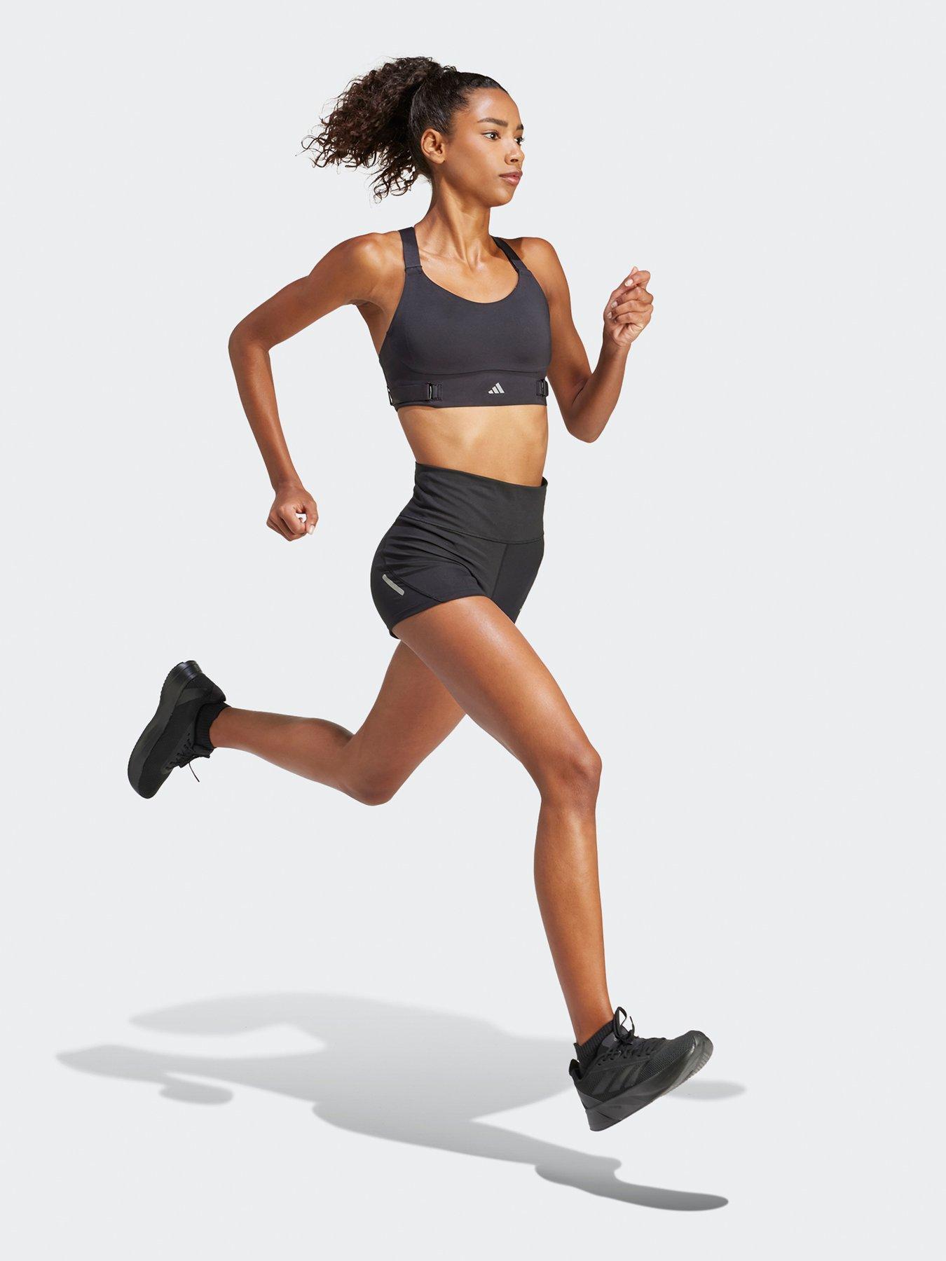 Image 3 of 5 of adidas Womens Running High Support Bra - Black