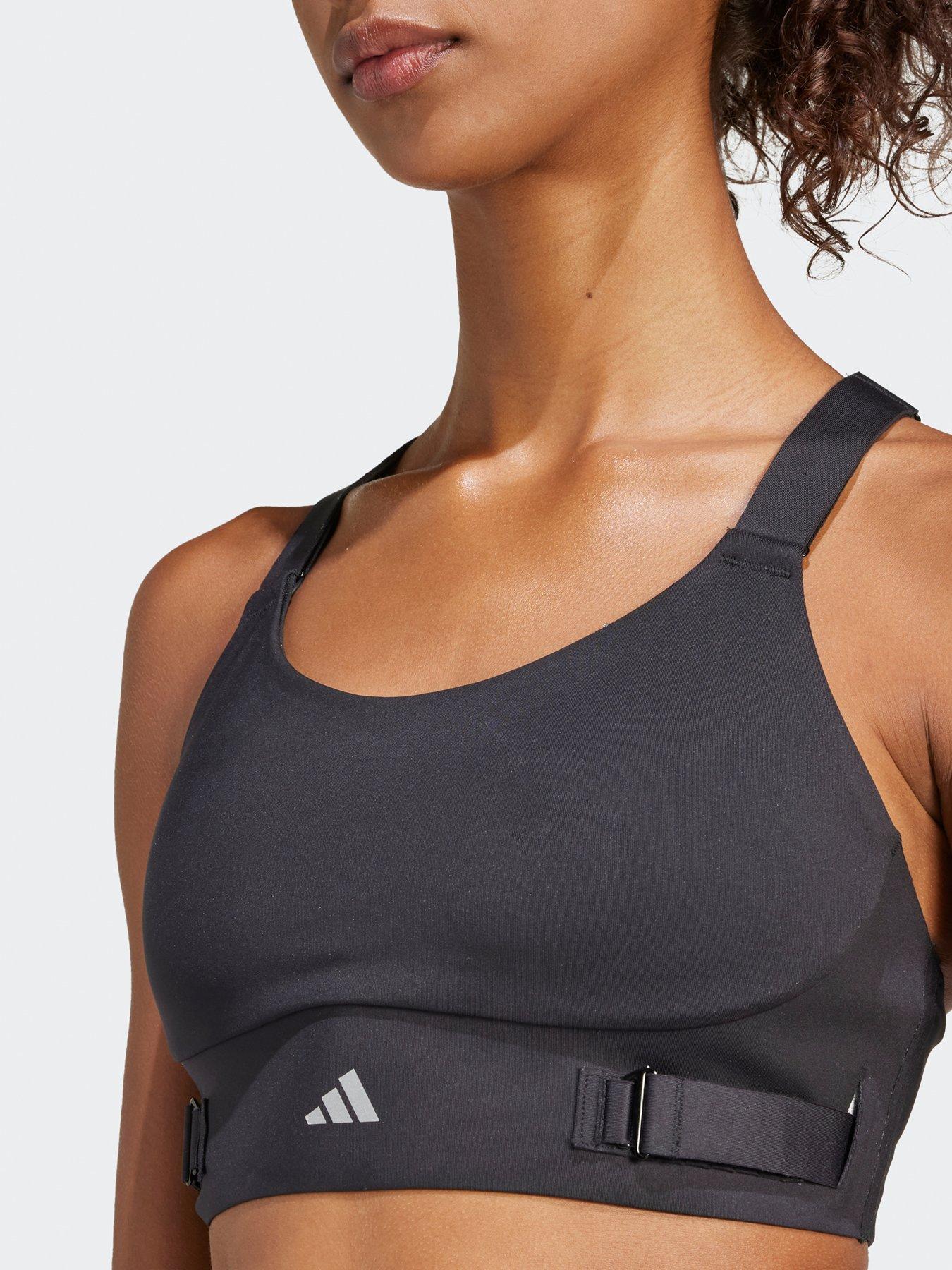 Image 4 of 5 of adidas Womens Running High Support Bra - Black