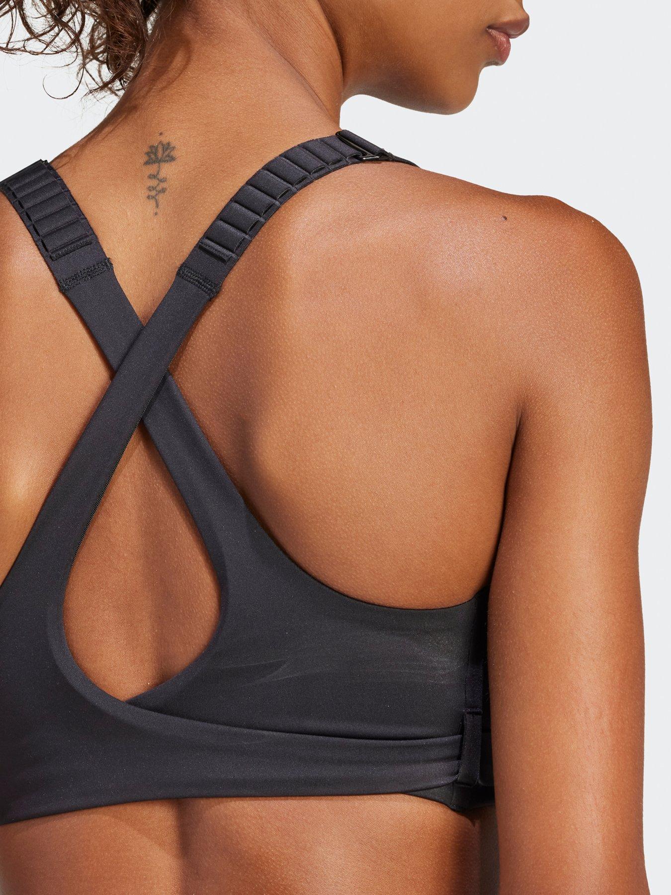 Image 5 of 5 of adidas Womens Running High Support Bra - Black