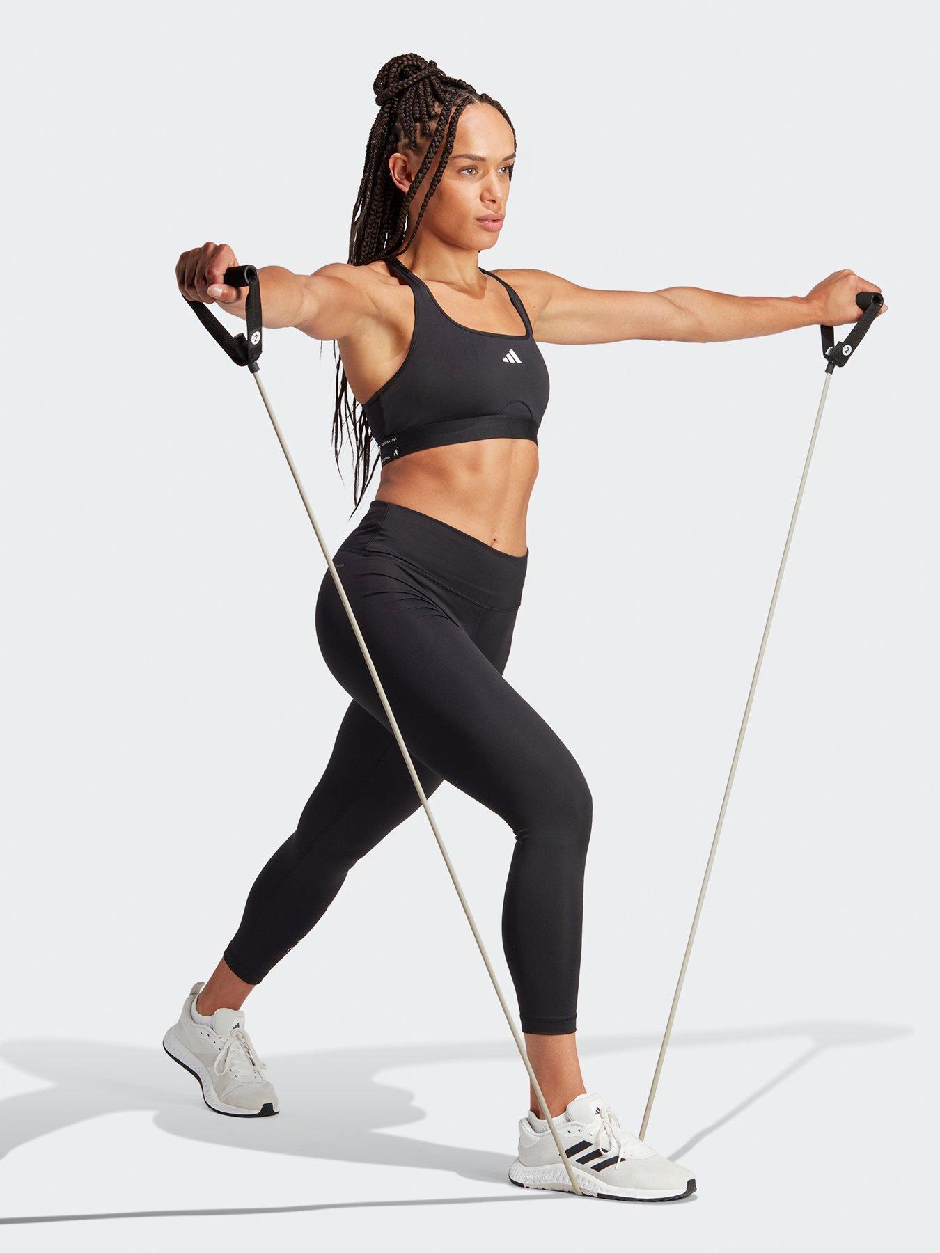Image 3 of 5 of adidas Womens Train Essentials Brand Love 7/8 Tights - Black