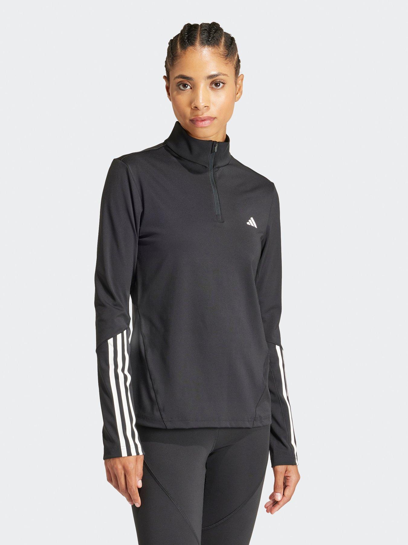 undefined Womens Training Hyperglam 1/4 Zip - Blac - Black/White