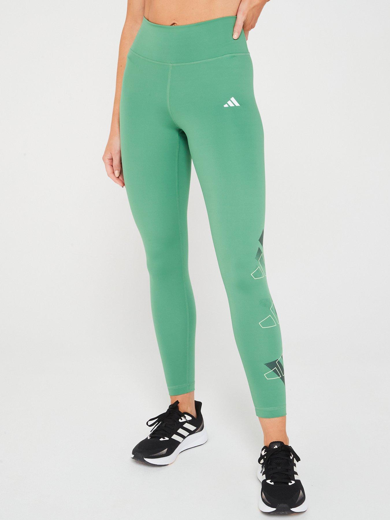 undefined Womens Train Essentials Brand Love 7/8 Tights - Green