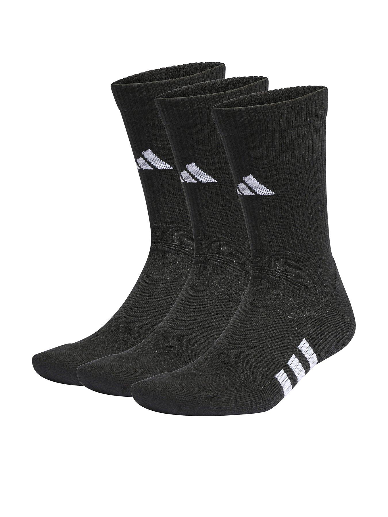 adidas Mens Training Cushioned Crew 3pack Socks Black very