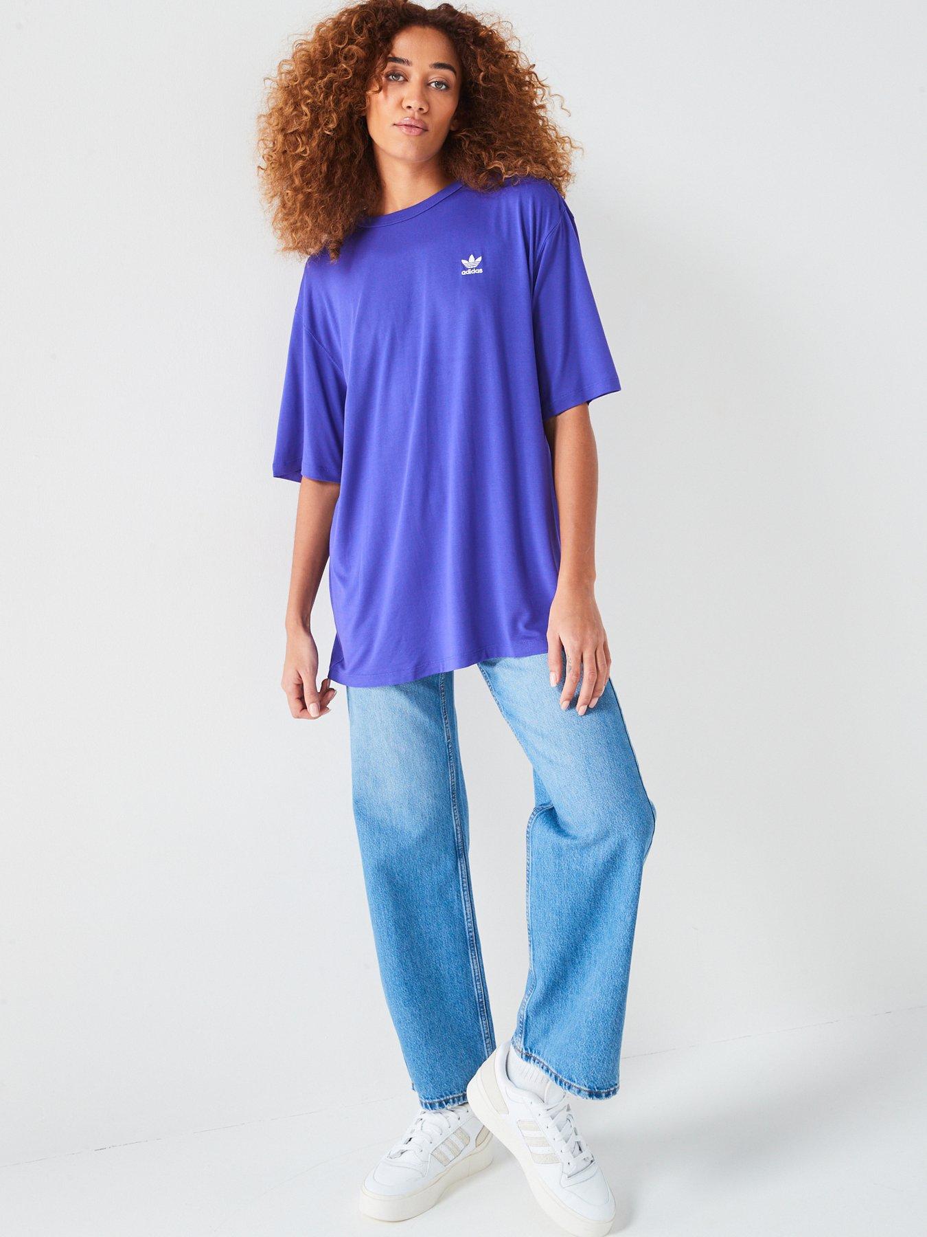 Image 3 of 5 of adidas Originals Womens Trefoil Tee - Blue