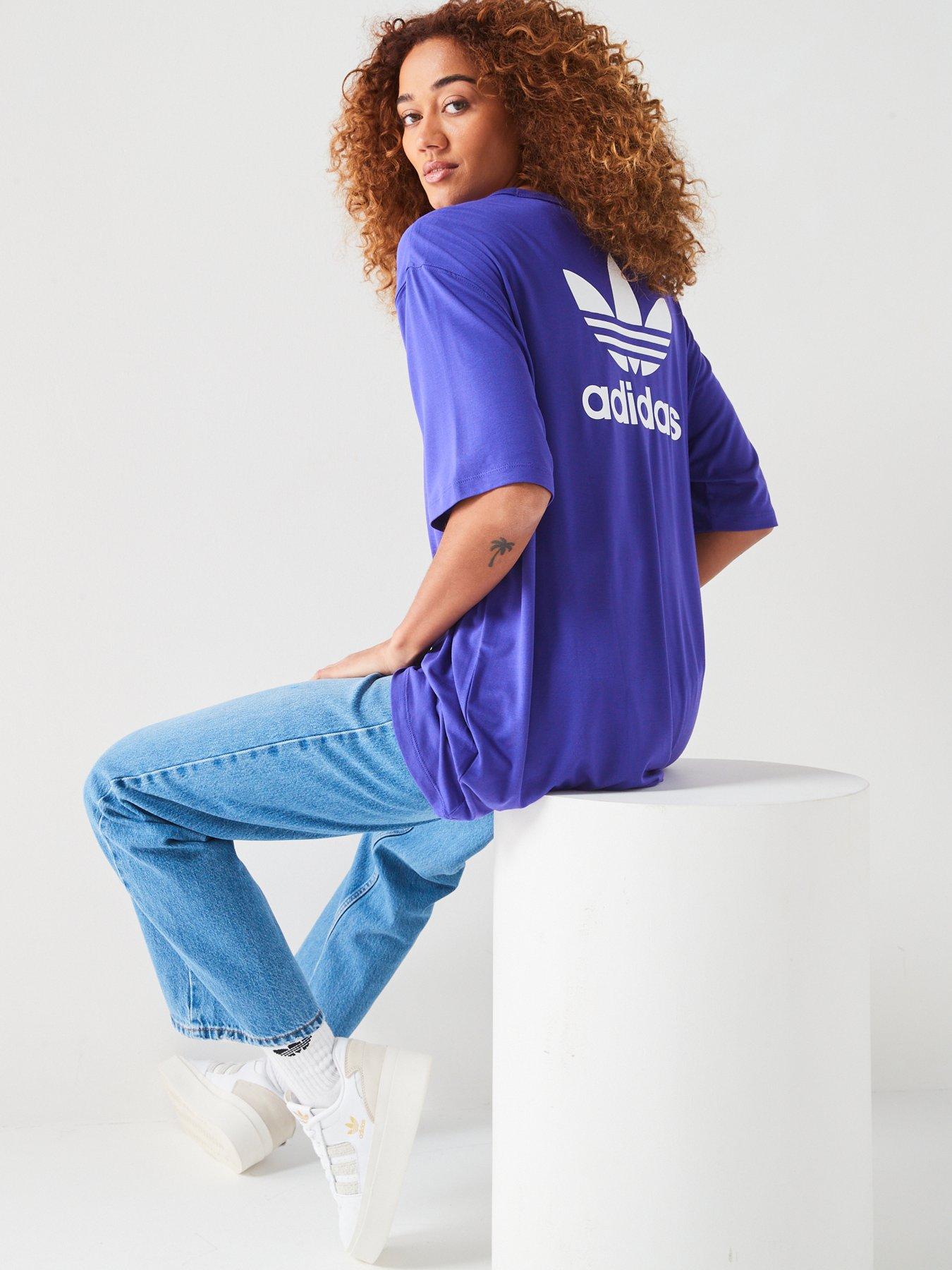 Image 5 of 5 of adidas Originals Womens Trefoil Tee - Blue