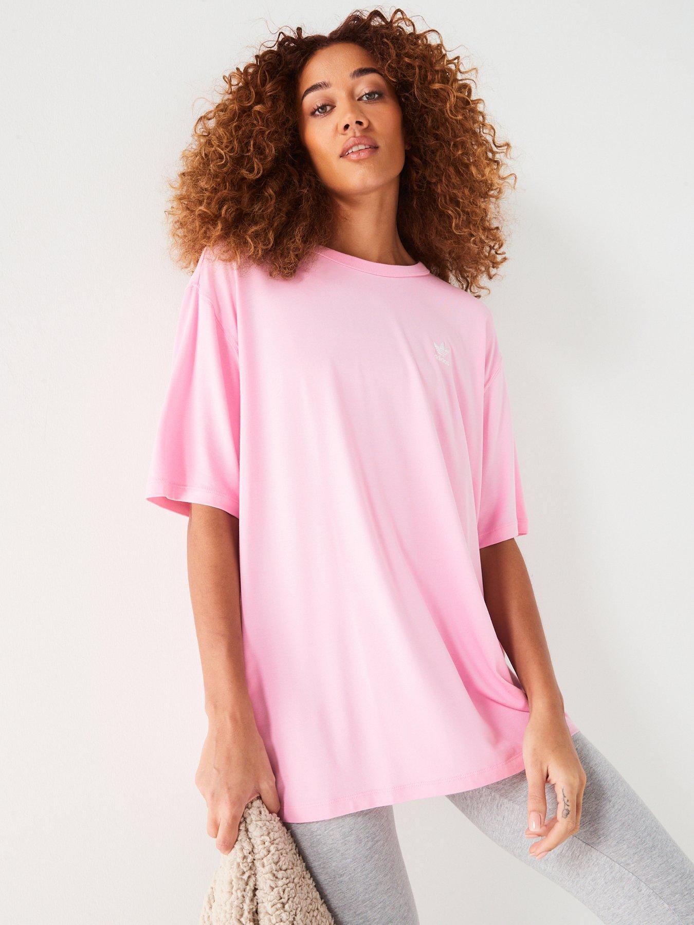 Adidas trefoil best sale tee pink