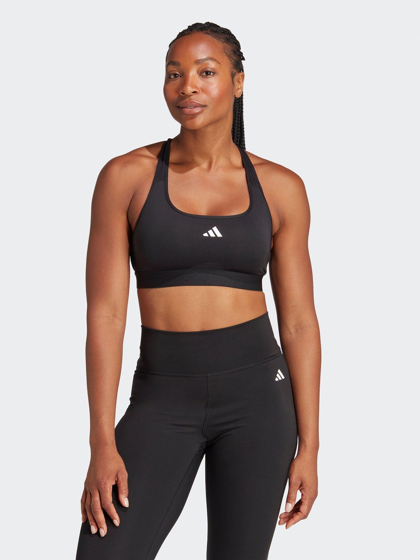 TEK GEAR Light support BLACK SPORTS BRA 1X