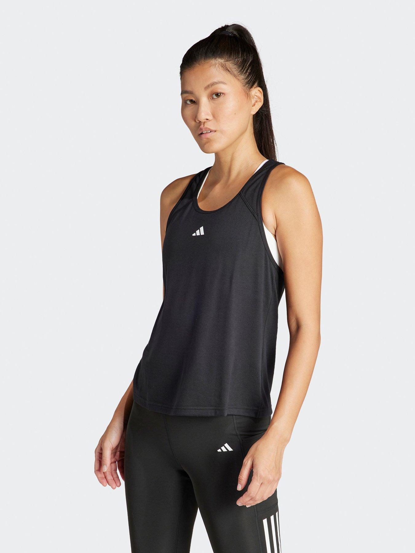 adidas Women's Training Workout Sports Bra High Support - Plus Size - Black/ White