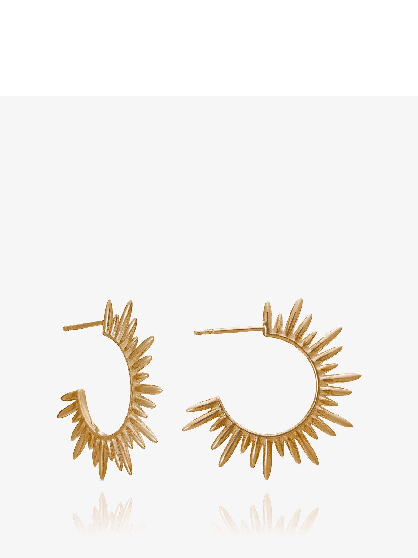 Product photograph of Rachel Jackson Electric Goddess Medium Hoop Earrings from very.co.uk