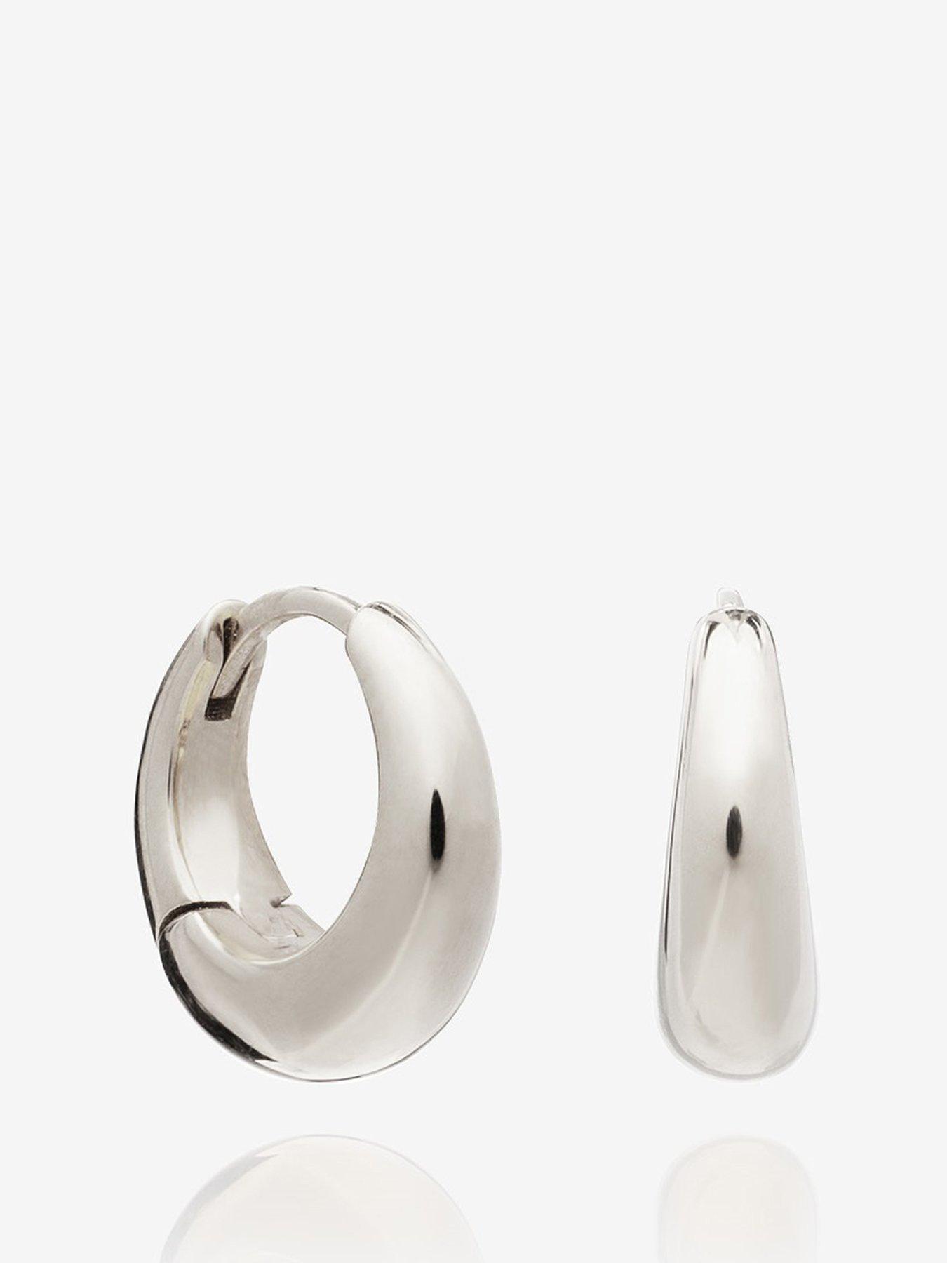 Product photograph of Rachel Jackson Chubby Huggie Hoop Earrings from very.co.uk