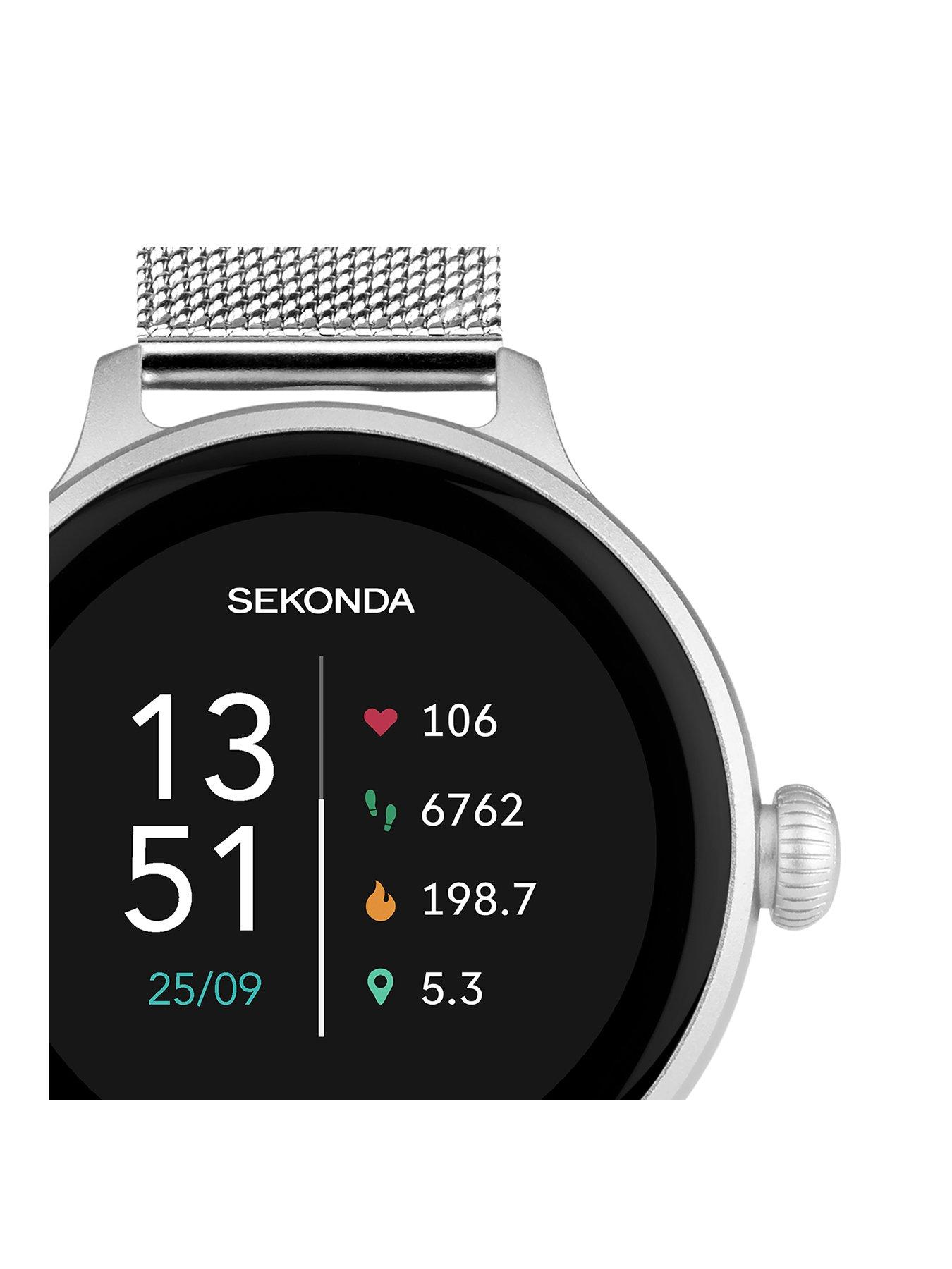 Image 2 of 5 of Sekonda Womens Connect Silver Stainless Steel Mesh Bracelet Smartwatch