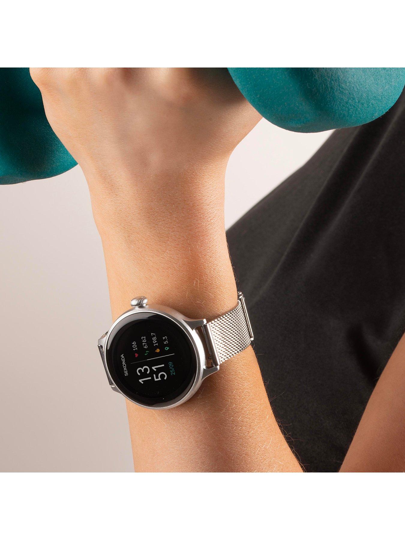 Image 3 of 5 of Sekonda Womens Connect Silver Stainless Steel Mesh Bracelet Smartwatch