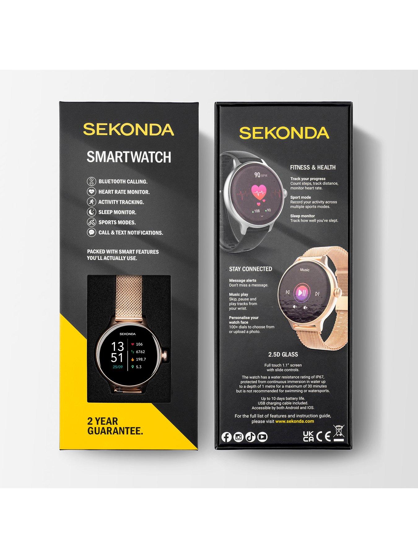 Image 7 of 7 of Sekonda Womens Connect Rose Gold Stainless Steel Mesh Bracelet Smartwatch