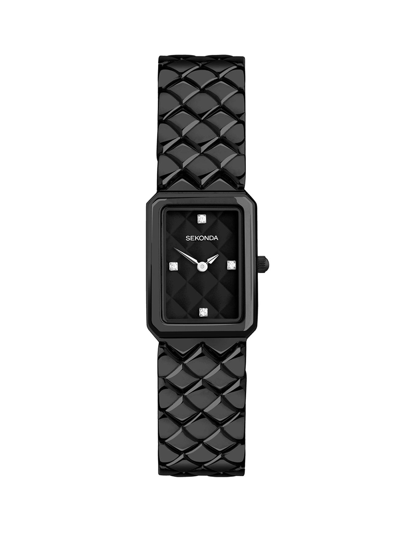 Product photograph of Sekonda Womens Dress Lunar Black Alloy With Black Dial Analogue Watch from very.co.uk