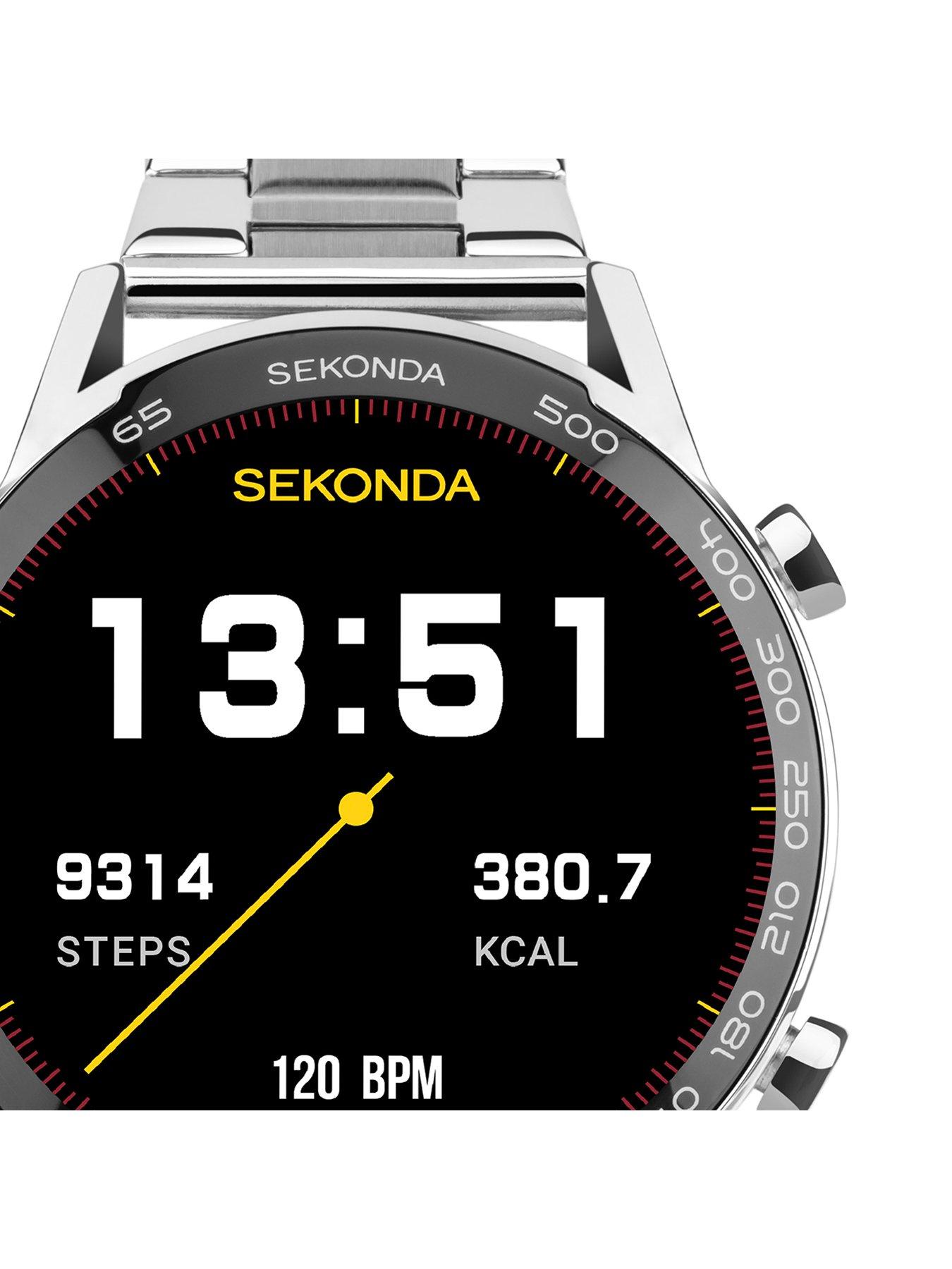 Image 2 of 6 of Sekonda Mens Active Plus Silver Stainless Steel Bracelet Smartwatch