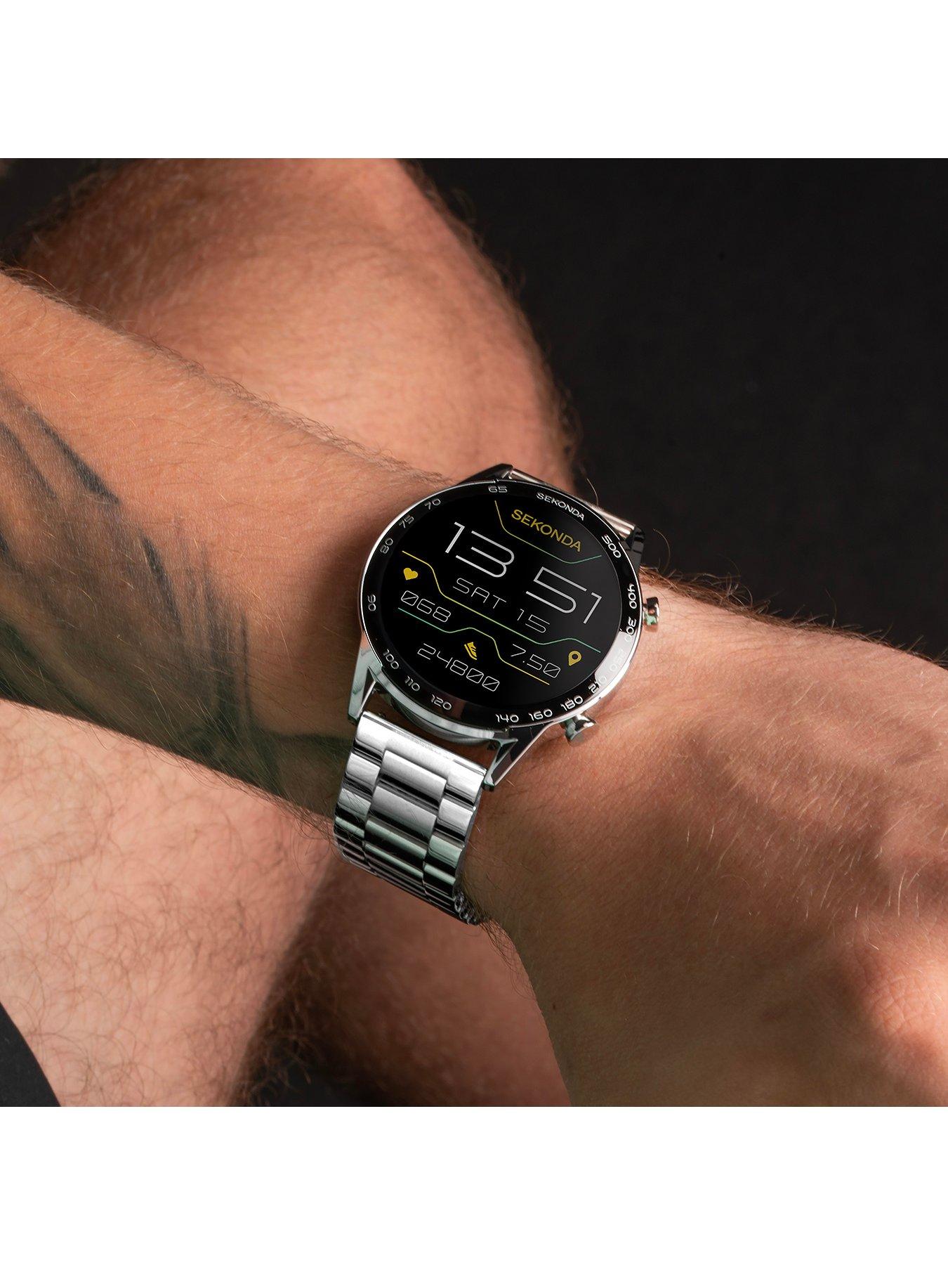 Metal strap smart on sale watch