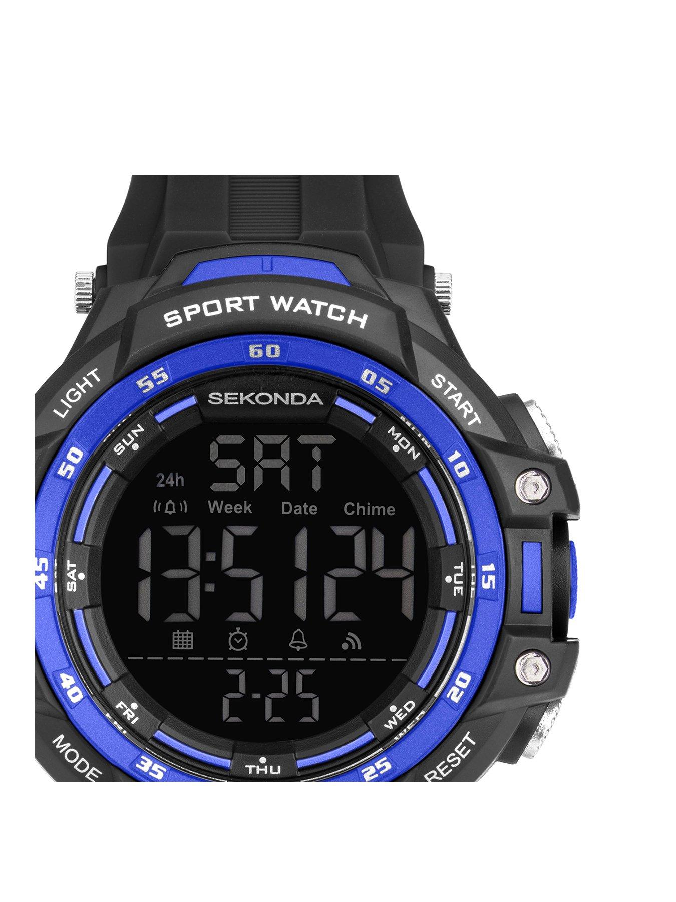 Image 2 of 6 of Sekonda Mens Sport Crossfell Black Plastic Strap with Black Dial Digital Watch