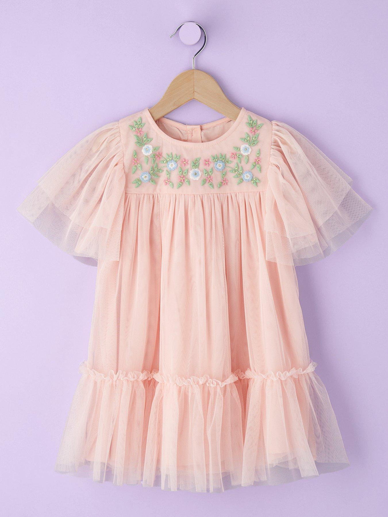 Embroidered mesh dress uk sale