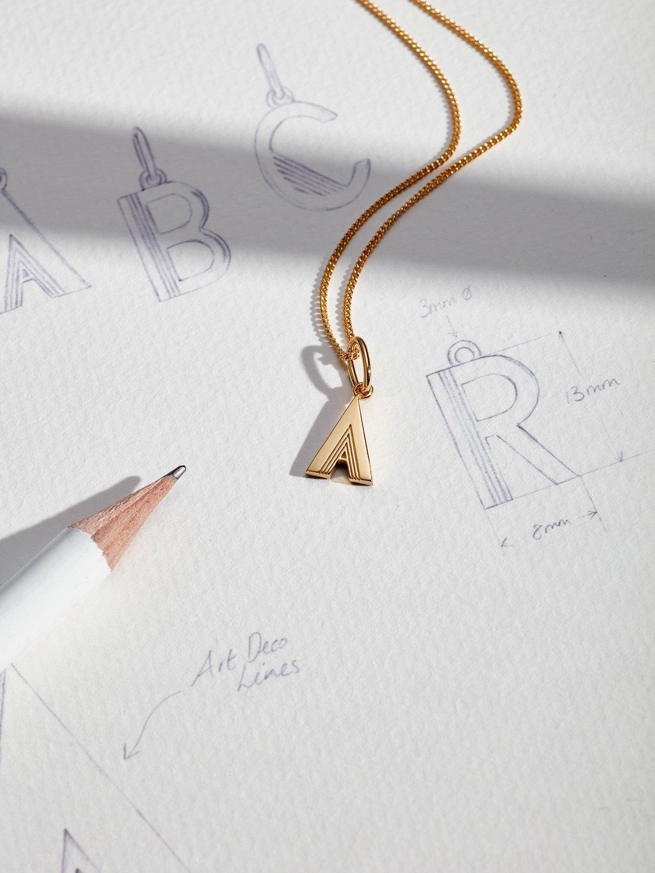 Image 6 of 7 of Rachel Jackson Birthstone Amulet and Initial Necklace Layered Set Silver