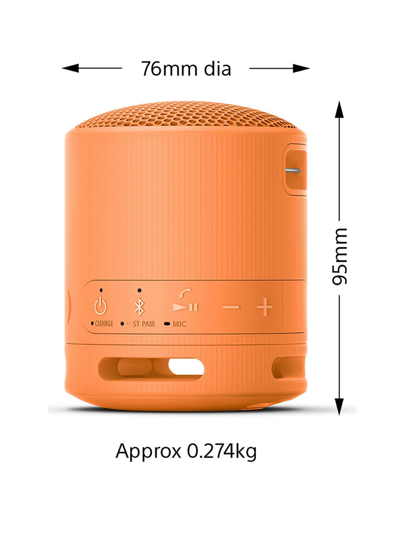 Sony SRS-XB100 Wireless Bluetooth Portable Speaker - Durable IP67 Waterproof  &  Dustproof, 16-Hour Battery - Black