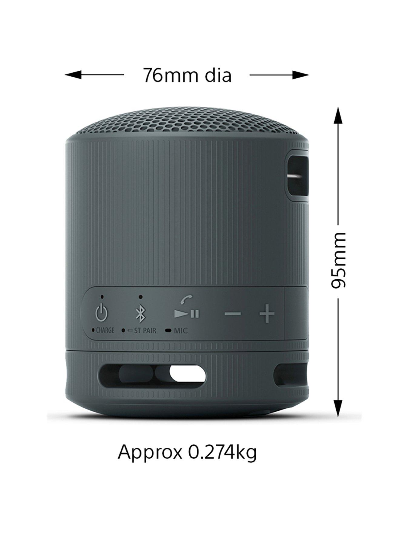 Image 2 of 7 of Sony SRS-XB100 Wireless Bluetooth Portable Speaker - Durable IP67 Waterproof &amp; Dustproof, 16-Hour Battery - Black