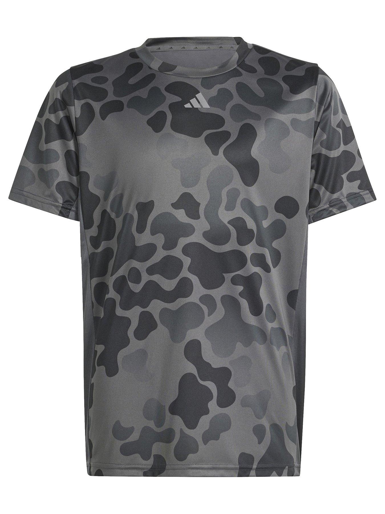 Juniors All-Over Print T-shirt with Drop Shoulder Sleeves and Pocket (