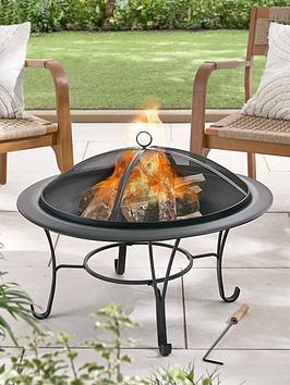 Very Home 76Cm Garden Firepit With Cover