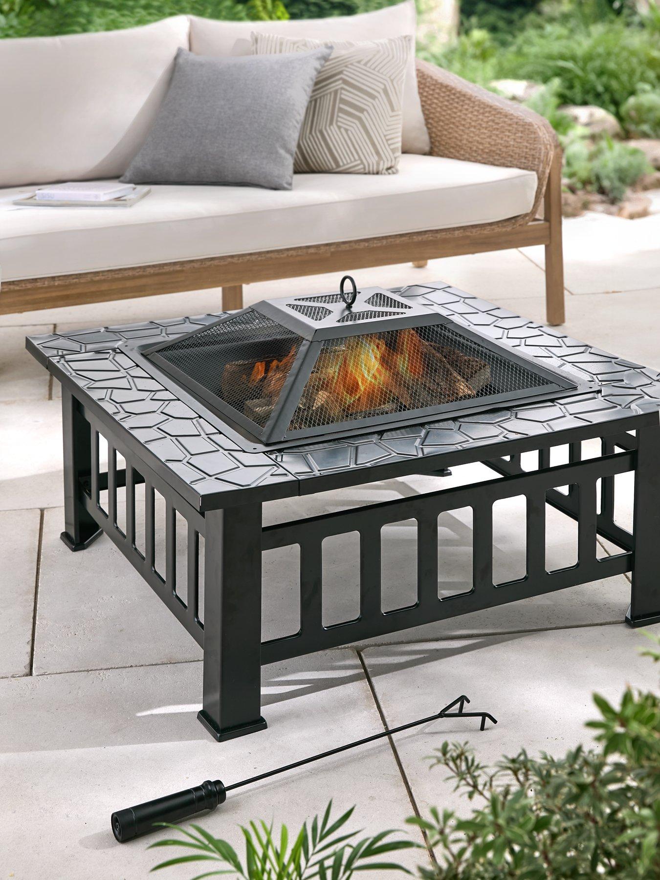 Image 1 of 6 of The Very Collection Large Garden Firepit 80cm with Cover