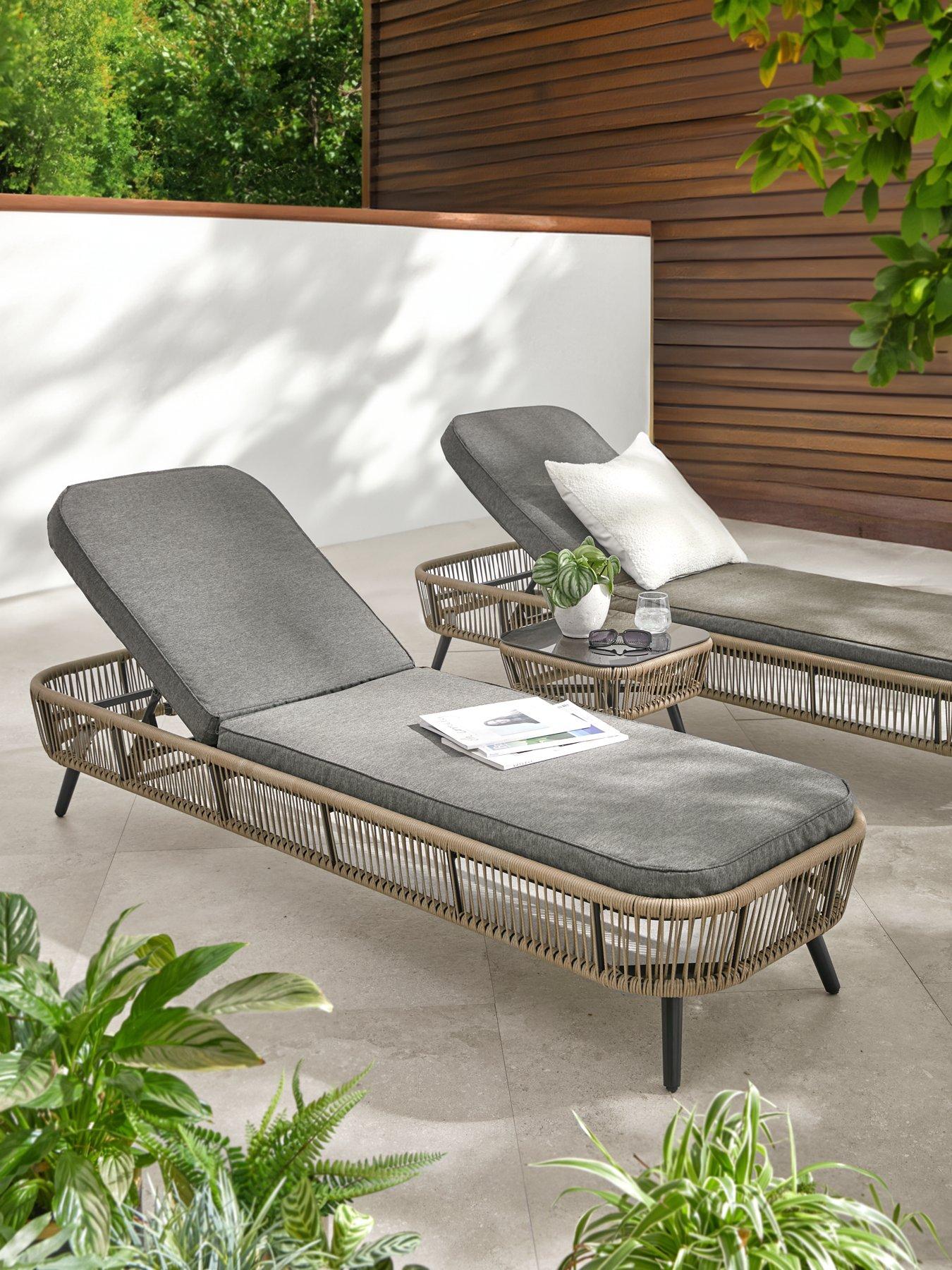 undefined Set of 2 Monaco Loungers with Table