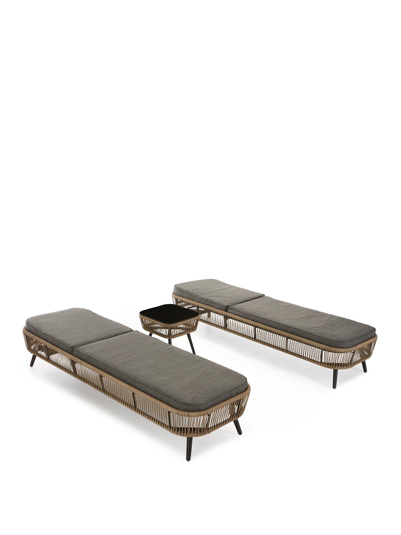 Very Home Set of 2 Monaco Loungers with Table Very