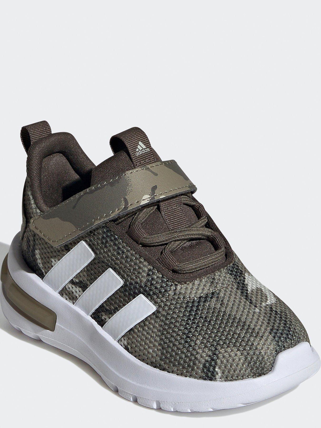 Boys khaki adidas trainers sale