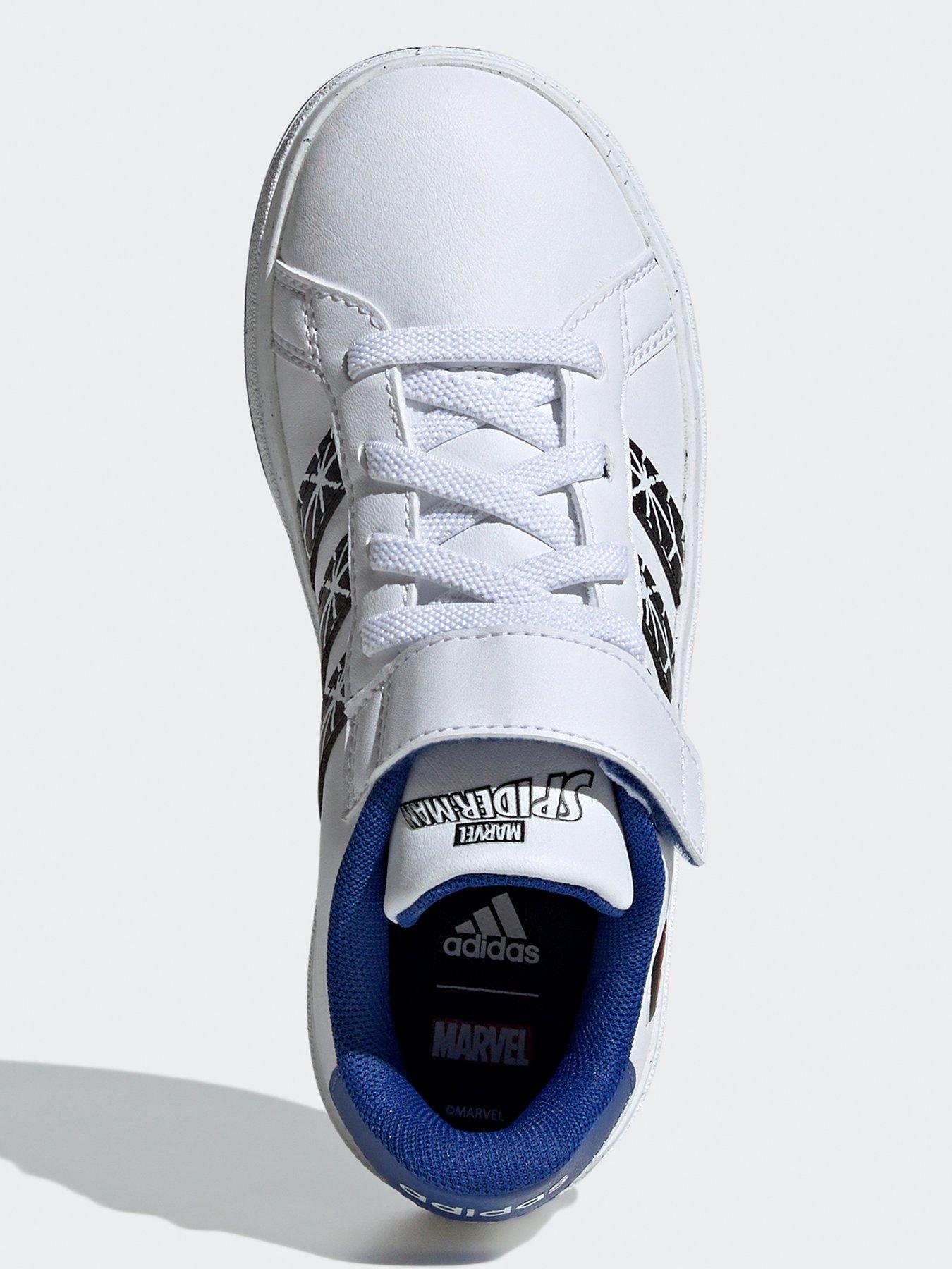 adidas Sportswear Unisex Kids Grand Court Spiderman Trainers White Very