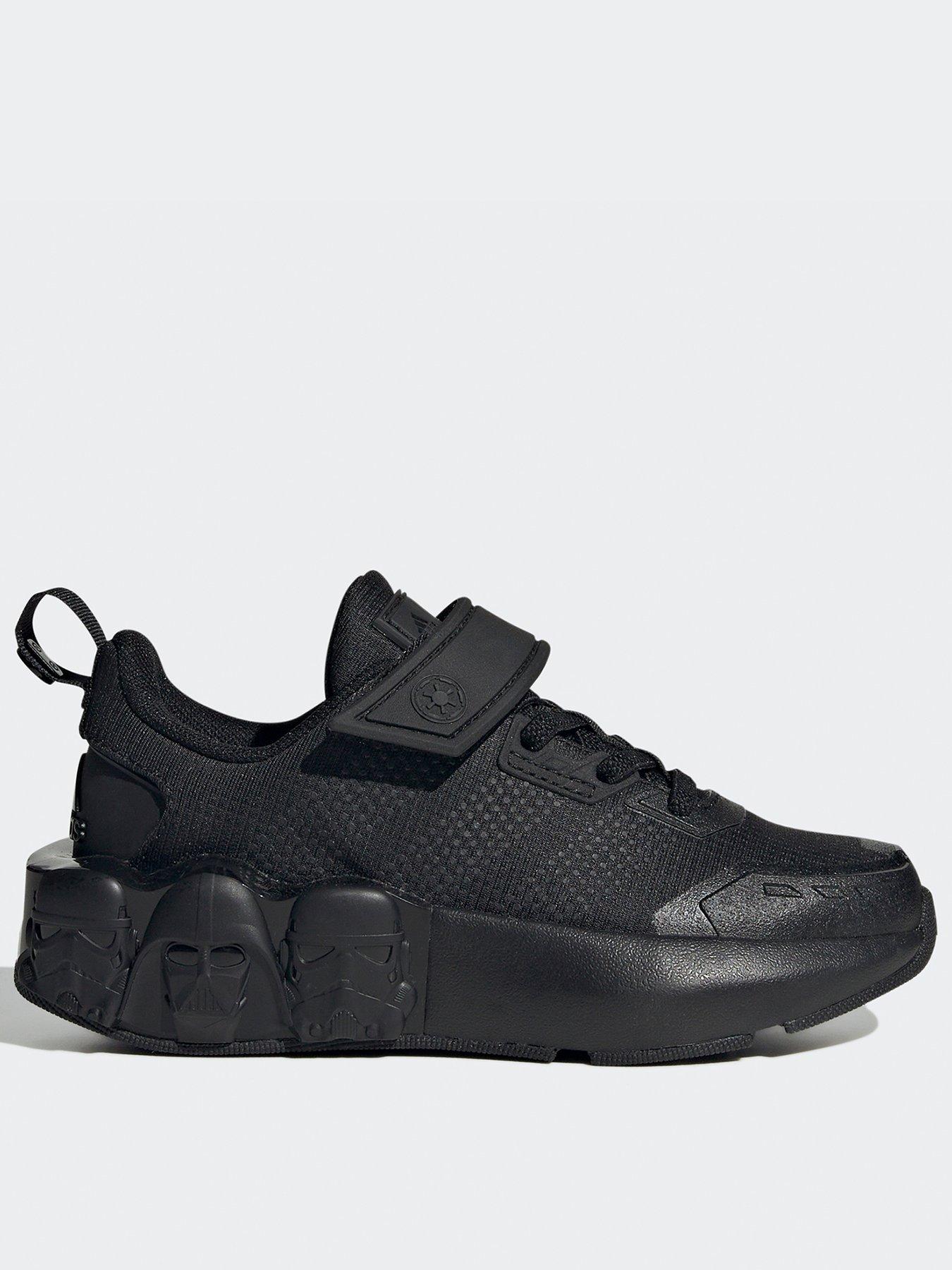 adidas Sportswear Kids Boys Star Wars Runner Trainers - Black/Black, Black/Black, Size 2 Older
