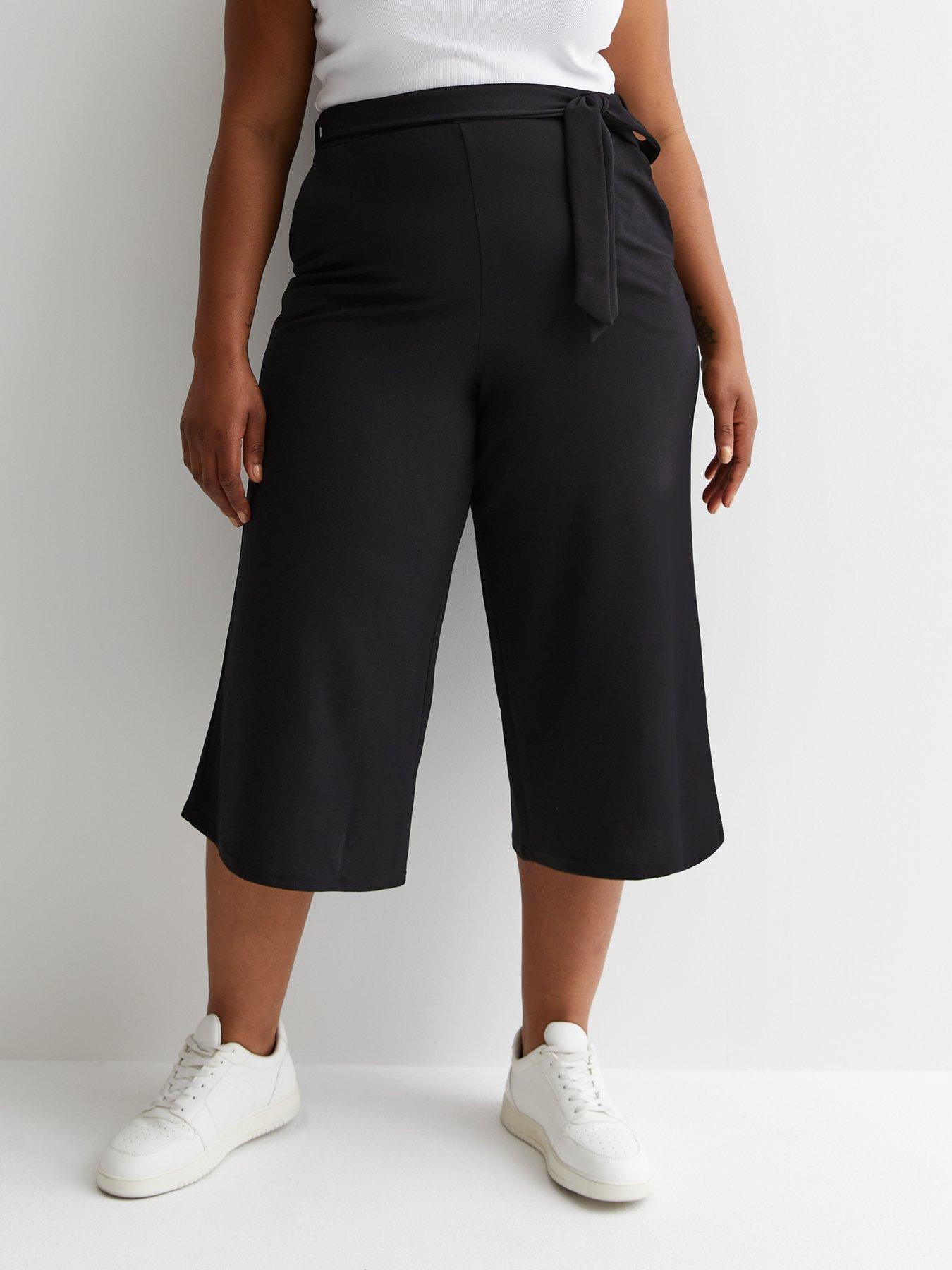 New look black wide hotsell leg trousers