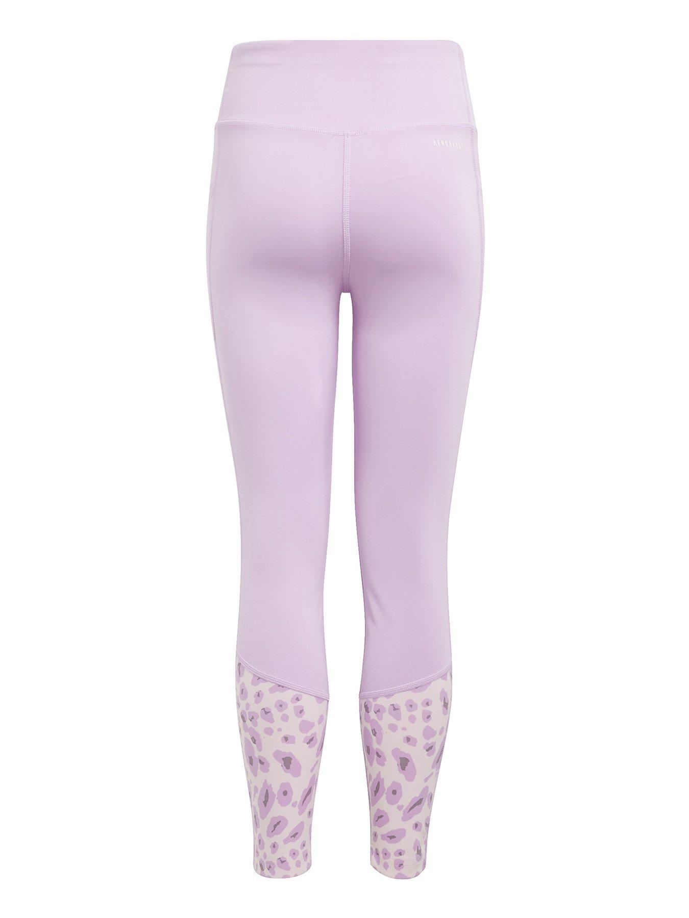 Image 2 of 4 of adidas Junior Girls Training All Over Print Optime Tights - Pink