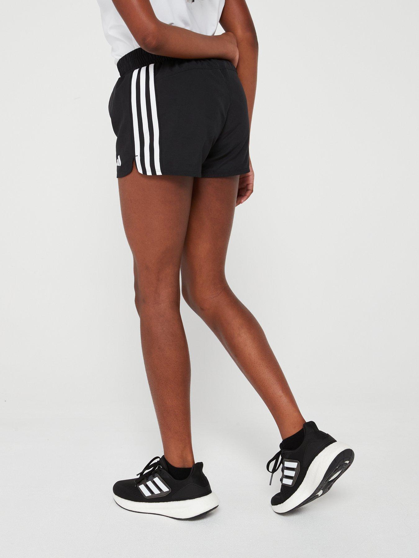 Image 2 of 5 of adidas Junior Girls Train Essential 3 Stripe Shorts - Black