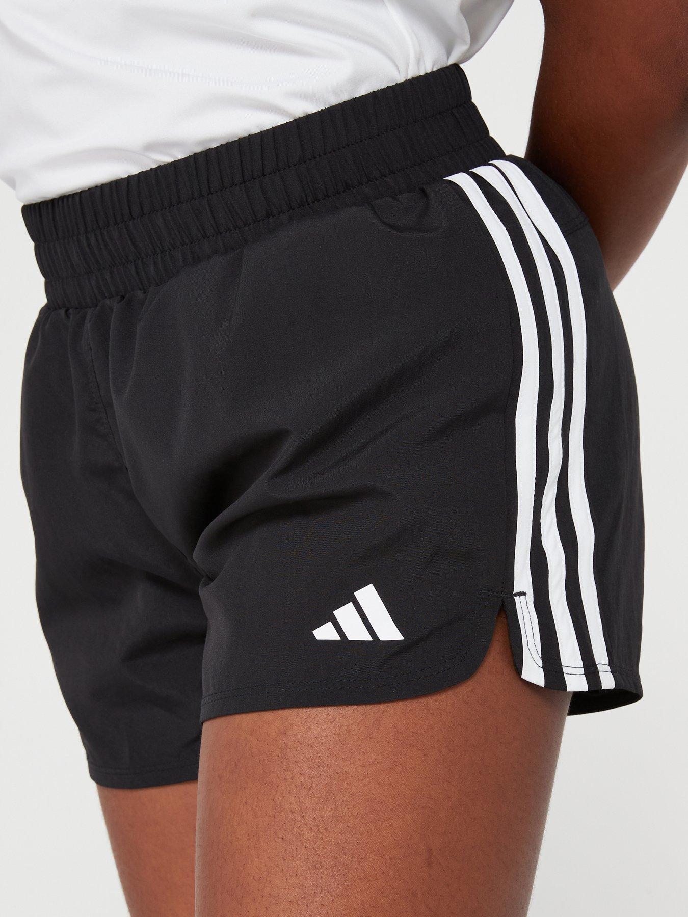 Image 4 of 5 of adidas Junior Girls Train Essential 3 Stripe Shorts - Black