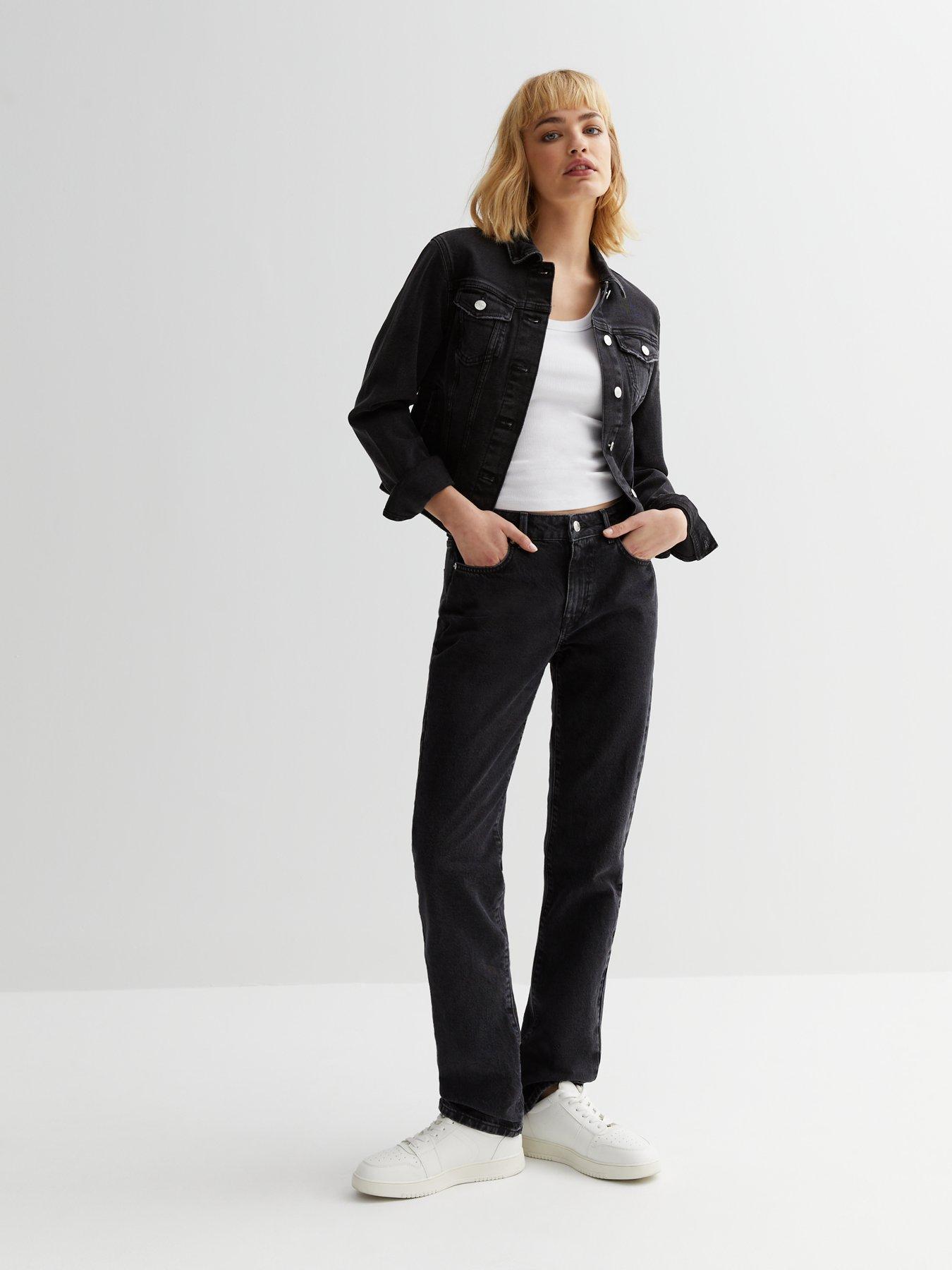 new-look-black-full-length-straight-leg-rigid-jeans