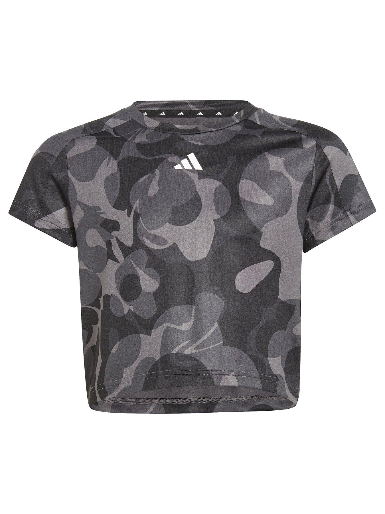 undefined Junior Girls Train Essentials All Over P - Black