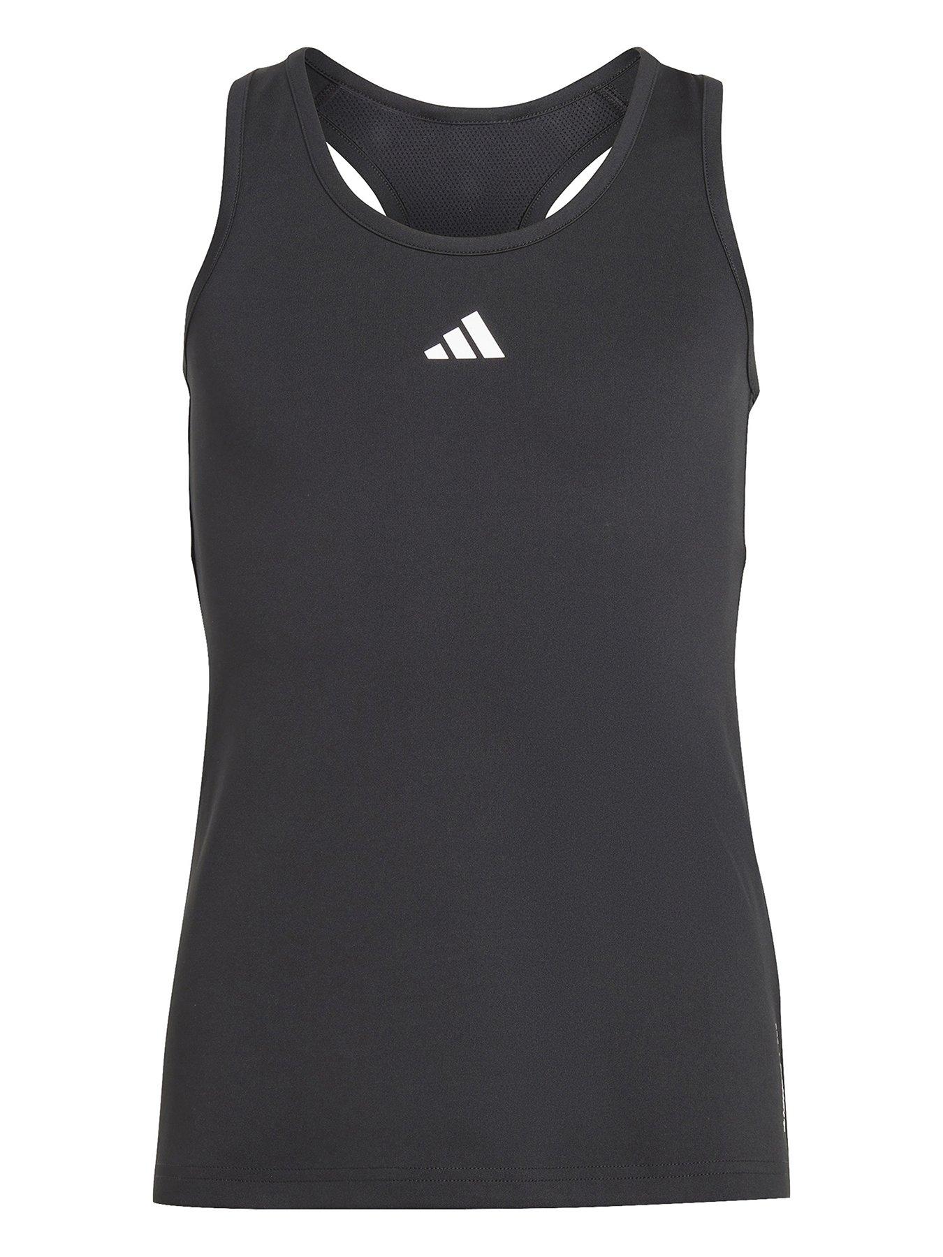 adidas Junior Girls Training Tech Fit Tank - Black | Very.co.uk