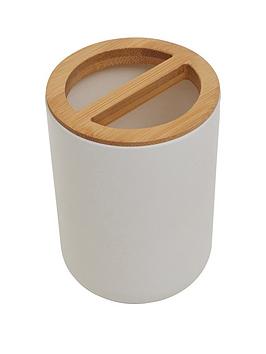 Product photograph of Premier Housewares Canyon White Toothbrush Holder from very.co.uk