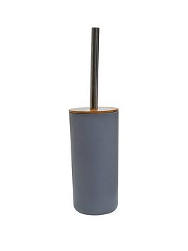 Product photograph of Premier Housewares Canyon Grey Toilet Brush Holder from very.co.uk