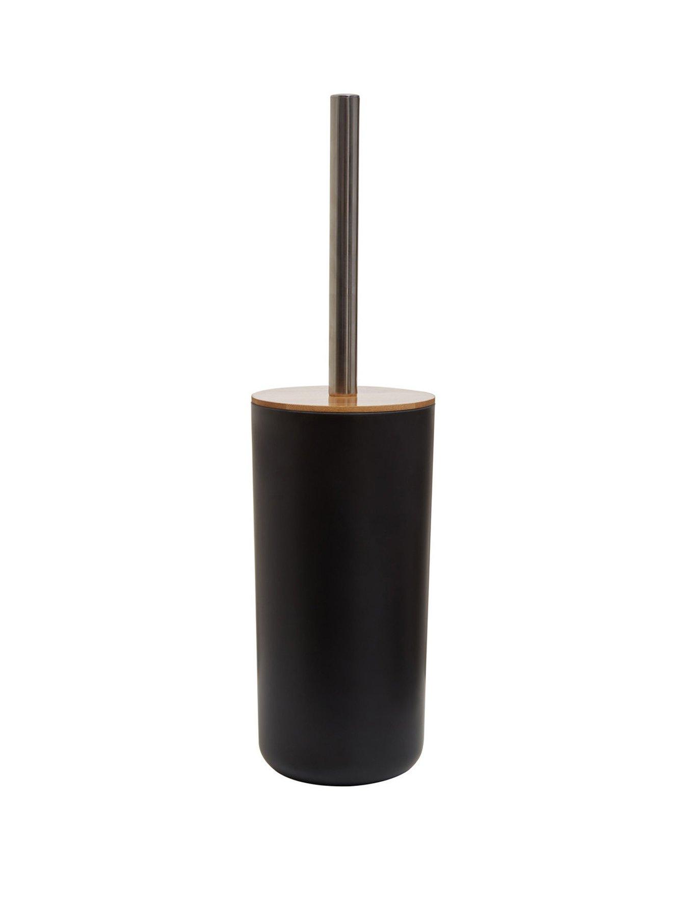 Product photograph of Premier Housewares Canyon Black Toilet Brush Holder from very.co.uk