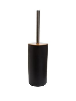 Product photograph of Premier Housewares Canyon Black Toilet Brush Holder from very.co.uk