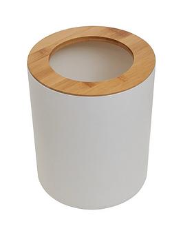 Product photograph of Premier Housewares Canyon White Dust Bin from very.co.uk