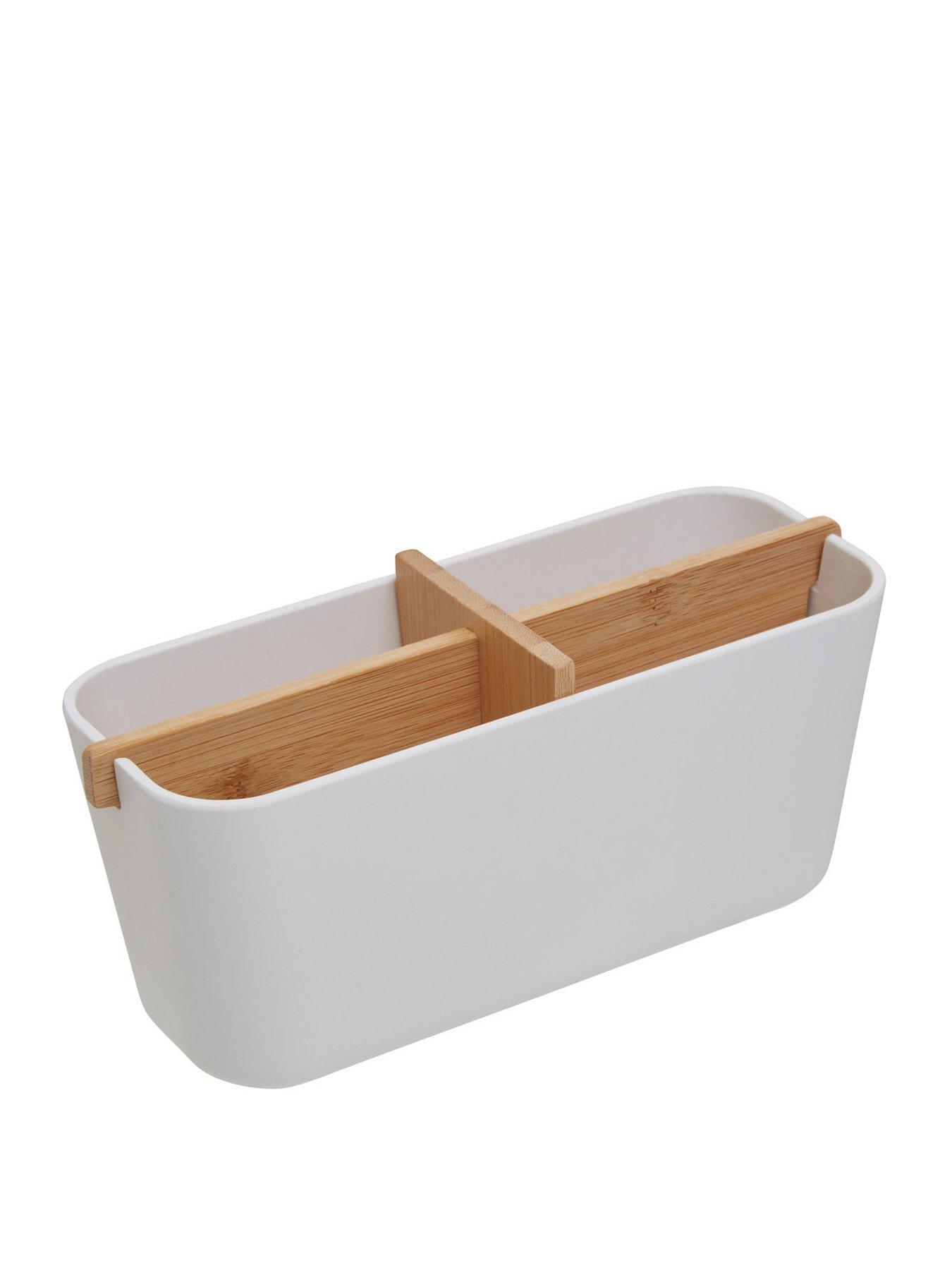 Product photograph of Premier Housewares Canyon White Organiser from very.co.uk