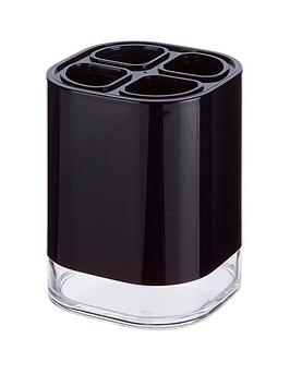 Product photograph of Premier Housewares Ando Black Acrylic Toothbrush Holder from very.co.uk